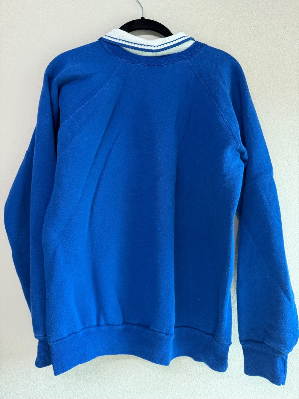 Morning Sun Vintage Cat Birdhouse Sweatshirt Women Large Blue Made in USA Retro - Picture 2 of 8